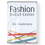 Türschild Signcode Wall Rahmen: 4 mm, Ecken aus Metalldruckguss