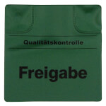 Magnetische Kennzeichnungspads, beidseitig bedruckt Text: Qualitätskontrolle Freigabe, Farbe grün