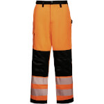 Korntex EOS HiVis Warnschutzhose orange mit zwei Reflexstreifen und Kniepolstertaschen