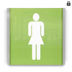 LITE Secure Türschild stilvolle Beschilderung aus Acrylglas und Edelstahl,
