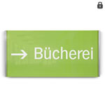LITE Secure Türschild stilvolle Beschilderung aus Acrylglas und Edelstahl,