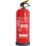 MINIMAX Auto Feuerlöscher PU 2G (GP-2x ABC) Dauerdruck Pulverfeuerlöscher mit Manometer