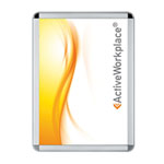 ActiveWorkplace Klapprahmen Profilbreite: 25 mm, abgerundete Ecken, UV-stabilisierte Folie