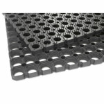 Schmutzfangmatten Miltex Ringgummimatte Eazycare Scrub, schwarz, rutschfest,