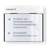 PacificX Wandschild, gewölbt - für Papiereinlage A4 quer