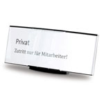 PacificX Tischaufsteller, gewölbt - für Papiereinlage (15,7 x 6,1 cm)