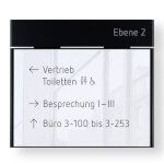 MessengerX Wandschild, flach - für Papiereinlage A4 quer