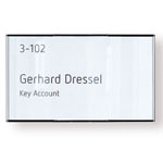 MessengerX Türschild schneller Wechsel der Papiereinlagen durch Klemmverschluss