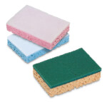 Spontex Professional Sponrex Nasser Zellstoffschwamm mit weichem Scheuervlies