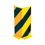 Anfahrschutz Winkel Stahl zweiseitiger Schutz, gelb/schwarz, zum Aufdübeln