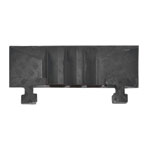 Kabelbrücke groß für Schwerlastverkehr Endstück mit Zapfen, schwarz