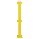 Rammschutzgeländer S-Line Mittelpfosten für Hand- und Knielauf, gelb kunststoffbeschichtet
