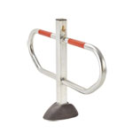 Mottez Parkbügel mit Zylinderschloss verschiedenschließend breiter Sockel aus Harz zum Schutz der Reifen, inkl. 3 Schlüssel