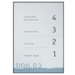 NEW AGE Infotafel black edition A4 Hochformat mit matt schwarzem Aluminiumrahmen und Acrylglasabdeckung