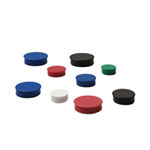 Nobo Whiteboard Haftmagnete rund, Farben: schwarz, rot oder blau