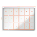 Nobo Schaukasten Premium Plus 18x DIN A4 für den Innenbereich, mit magnetischer Metalloberfläche und Alurahmen