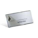 OCEAN Tisch-/Preisaufsteller  wellenförmiges Schild mit Halterung aus Aluminium