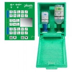 Plum Augenspülwandbox Combi mit 2 Flaschen in geschlossener Wandbox mit Spiegel