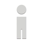 Phos Piktogramm aus Edelstahl Toilettenschild mit Symbol WC Herren