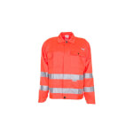 Planam Warnschutz-Bundjacke orange Arbeitsjacke mit Reflexstreifen