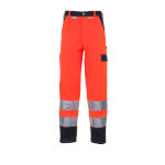 Planam Warnschutz-Bundhose orange-marine Arbeitshose mit Reflexstreifen