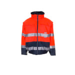 Planam Warnschutz-Comfortjacke orange-marine mit Reflexstreifen, wasserdicht, atmungsaktiv