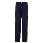 Planam Bundhose Canvas 320 marine Arbeitshose mit Reflexbiesen und Gummizug im Bund