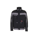 Planam Bundjacke Plaline schwarz-zink hochwertige Arbeitsjacke mit Frontreißverschluss