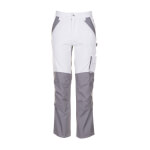Planam Bundhose Plaline weiß-zink hochwertige und modische Arbeitshose mit Reflexbiesen