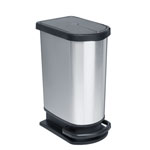 Tretabfallbehälter Paso DUO, 50l robuste Kunststoffkonstruktion mit Beutelhalter, inkl. Soft-Close Deckel,