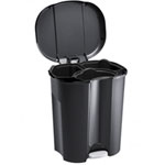 rothopro Abfalleimer TRIO mit drei herausnehmbaren Abfallbehältern, praktisches Tretpedal
