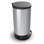 rothopro Paso Tretabfallbehälter rund robuste Kunststoffkonstruktion mit Beutelhalter, inkl. Soft-Close Deckel