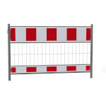 TL-Schrankenzaun mit Reflexfolie Typ 1, rot/weiß