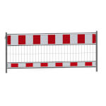 TL-Schrankenzaun mit Reflexfolie Typ 1, rot/weiß