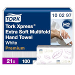 Tork 100297 Xpress extra weiches Multifold Handtuch Premium 2-lagig für Spendersystem H2
