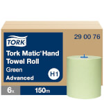 Tork 290076 Matic grünes Rollenhandtuch Advanced Advanced 2-lagig für Spendersystem H1