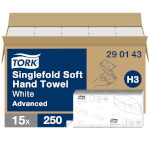Tork 290143 weiche Zickzack-Handtücher Advanced Advanced 2-lagig für Spendersystem H3