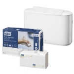 Tork Xpress Tischspender Premiumset mit Multifold Handtücher Premium 2 lagig extra weich