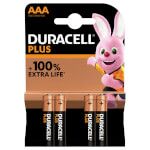 Duracell Plus +100% Alkaline-Batterie AAA (MN2400/LR03) 1.5 V