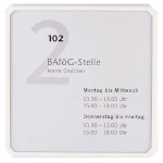 VARIO SIGN Türschild Futur mit hochwertigem ABS-Kunststoffrahmen achteckig in weiß