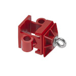 Wemas Klemmschelle Typ K2 mit Ösen rot zur kurfristigen Befestigung von Schildern an Schaft- oder Rundrohren