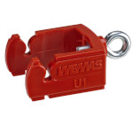 Wemas Klemmschelle Typ U1 rot zur kurfristigen Befestigung von Schildern an Schaft- oder Rundrohren