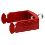 Wemas Klemmschelle Typ U3 rot zur kurfristigen Befestigung von Schildern an Rundrohren