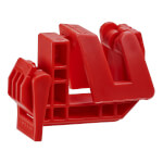 Wemas Klemmschelle Typ D (Duplex) rot zur kurzfristigen Befestigung auf Alformschildern bis zu 30 mm Randstärke