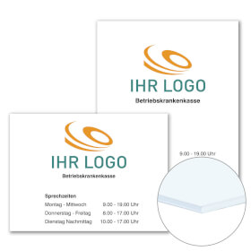 Bilder individualisierbarer Firmenschilder