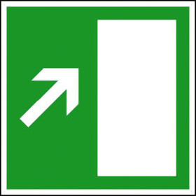 Rettungsschild Rettungsweg rechts aufwrts bzw. links abwrts