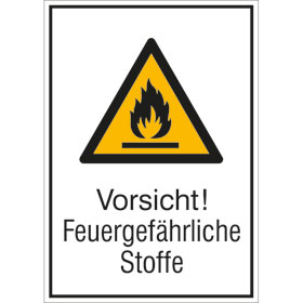 Warn - Kombischild Vorsicht! Feuergefhrliche Stoffe