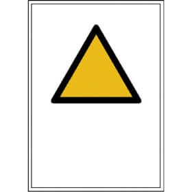 Warnkombischild mit Symbol und Text nach Wahl SL Symbol = 10 cm