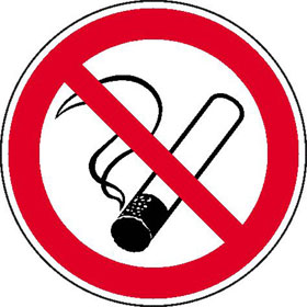 Verbotsschild - langnachleuchtend Rauchen Verboten