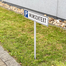 SafetyMarking Parkplatzschild mit Einschlagpfosten Symbol P mit